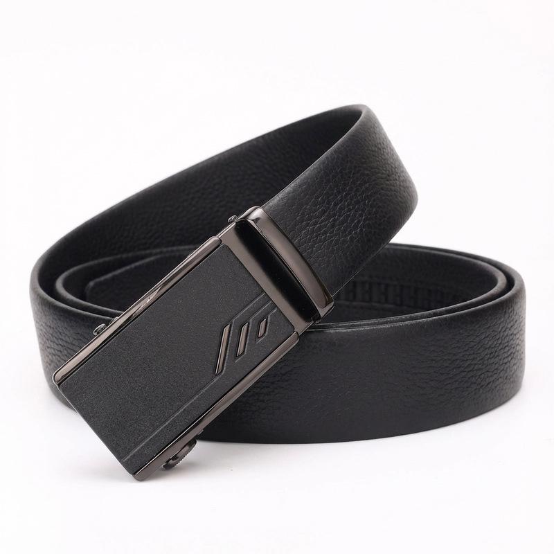 

Men s Frosted Top Grain Cowhide Belt with Automatic Buckle - Fashionable for All Ages 120cm