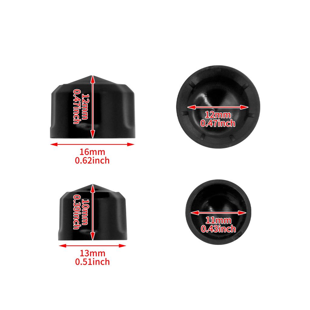 HDBUBALUS 60pcs Motorcycle Engine Bolt Cap Cover Set for Harley Touring Softail Black