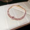 Bracciale Quadrifoglio Zircone Cuore - Gioiello Elegante e Versatile per Donna