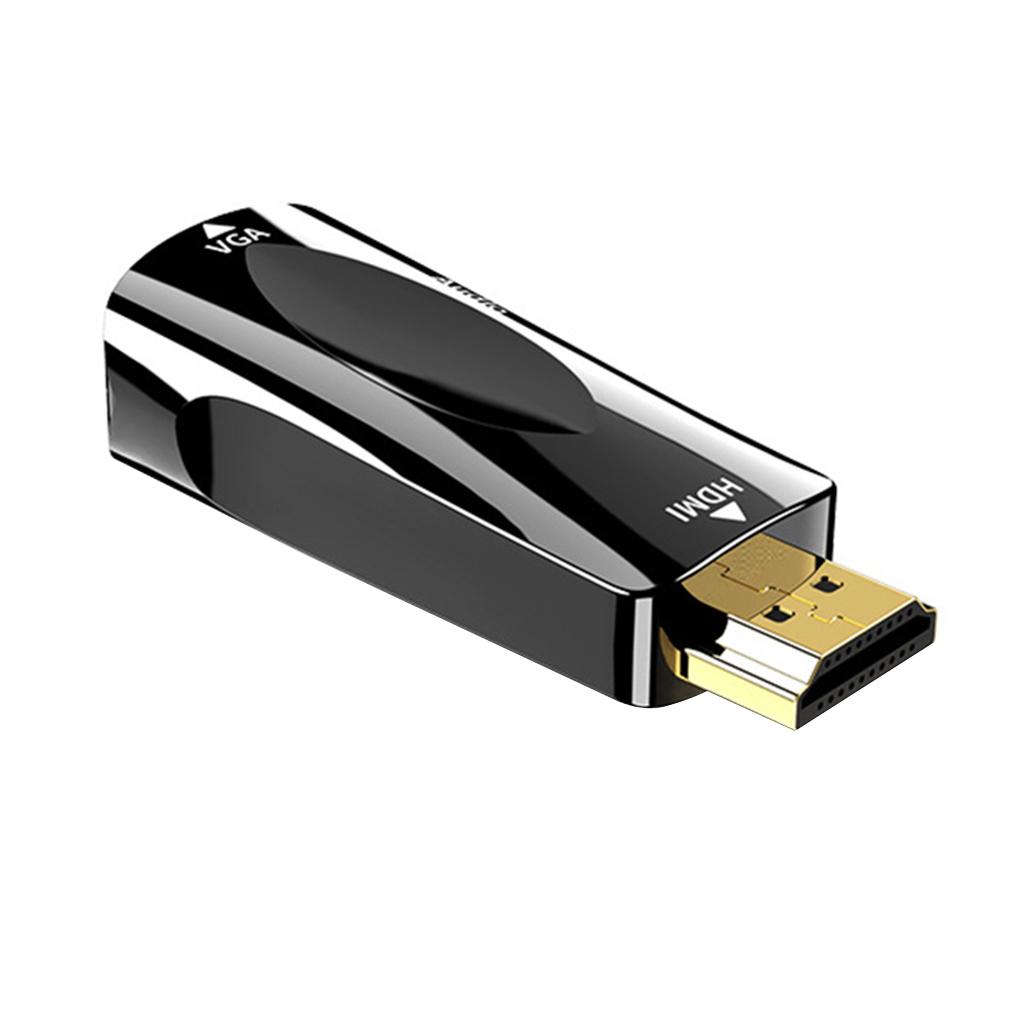 HD to VGA Adapter Converter Home Adapter Converter Home Office Male to Female Video Adapter with 3.5mm Audio Cable