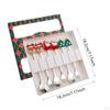 6 Count Christmas Flatware Set Spoons and Forks for Celebrations Beverages Desserts