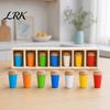 Kids Memory Challenge Toy Bottle Color Matching Board Game, with 14 Colorful Bottles & Wooden Recognition Game Storage Rack, 2-4 Players Family Night