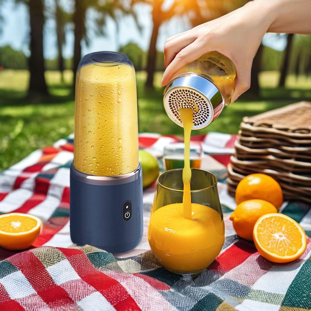 Elektrischer Entsafter Tragbarer Smoothie-Mixer USB-wiederaufladbar Küchenmaschine Obstwerkzeug Mini-Entsafter Mixerbecher Küchenzubehör