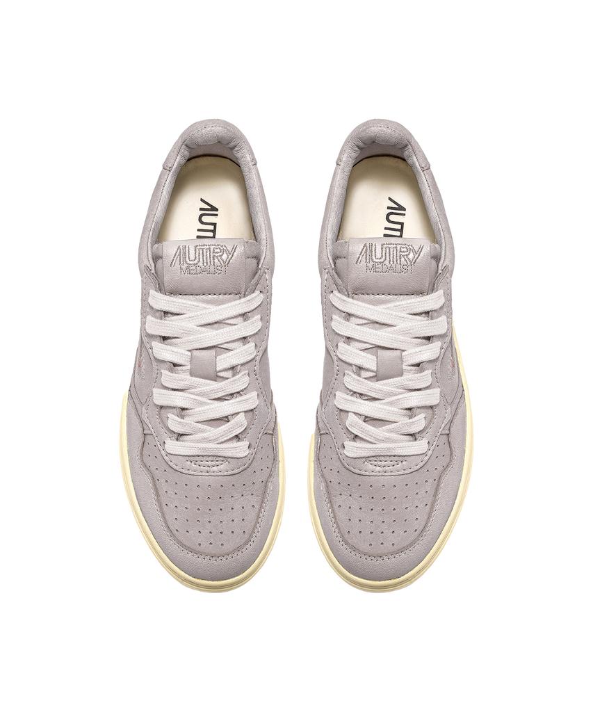 Autry Medalist Ziegenleder Sneaker Grau