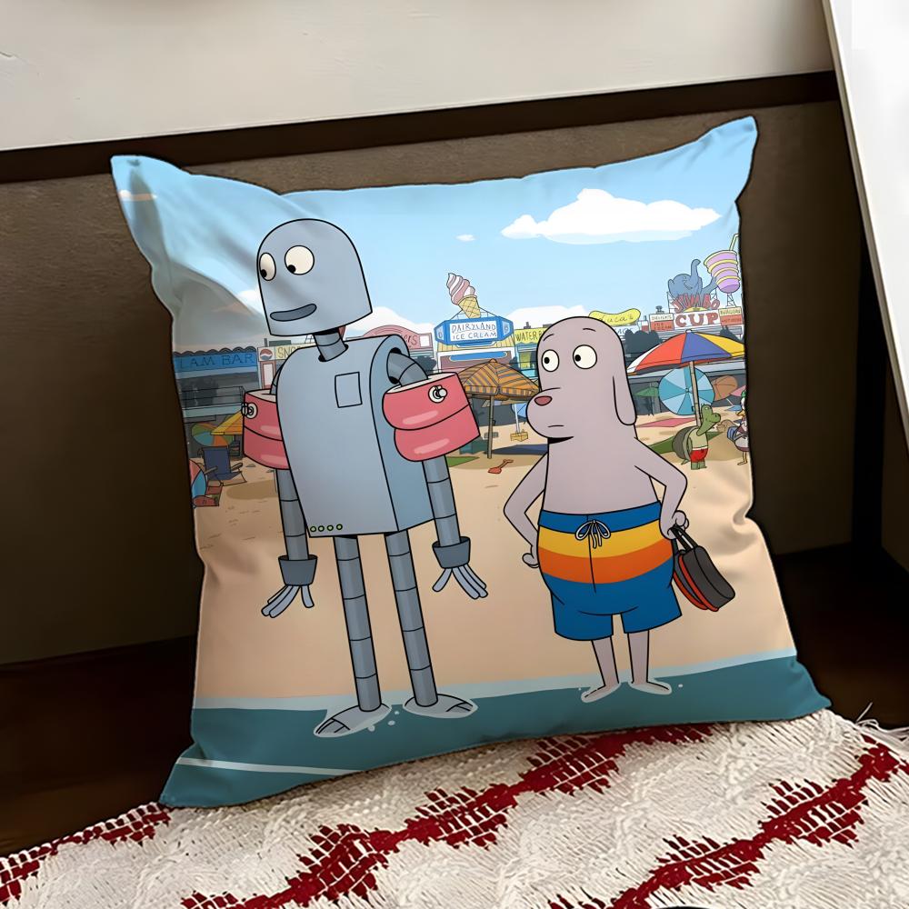 Anime RRobot DDreams Cushion Cover Reversible Soft Durable Pillow Cover Home  Car MultiScene Use for Daily Comfort