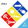Plantilla de Plástico PP 6 Piezas Plantillas de Plantilla de Pintura, 5.5x5.9 Pulgadas Lavables Reutilizables Duraderas para Bricolaje Plantillas de Arte para Pintar para Madera Papel Tela, Hogar