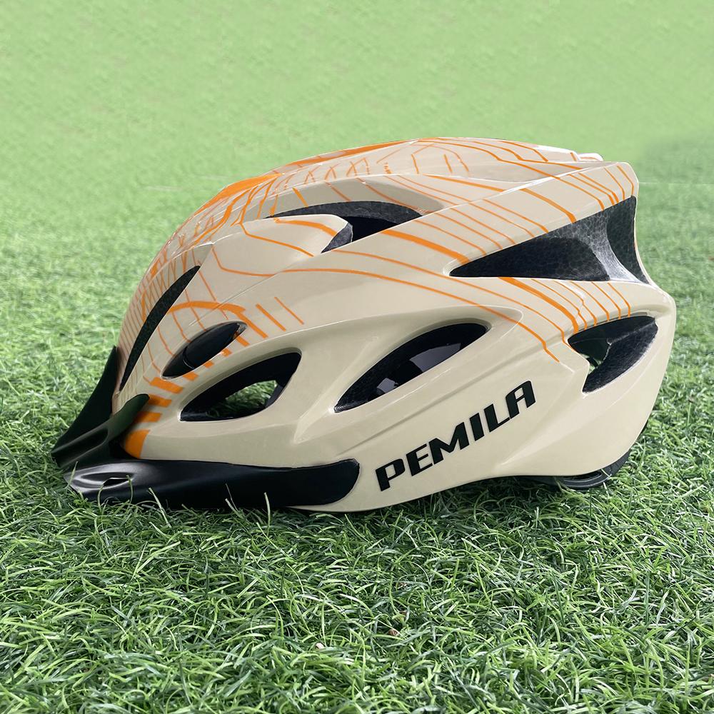 PEMILA 2024 Neuer ultraleichter Fahrradhelm, Fahrradschutzkappe, MTB-Fahrradhelm für Damen und Herren, Rennausrüstung, Fahrradhelm-Visier