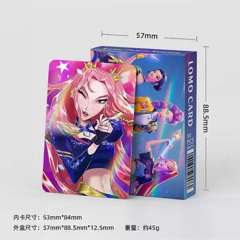 2025 Hot Card  Anime Laser Card 30pcs Kpop Demon Hunters Card Photocards Collect Cards Cartoon Animation Surrounding Fans Gifts