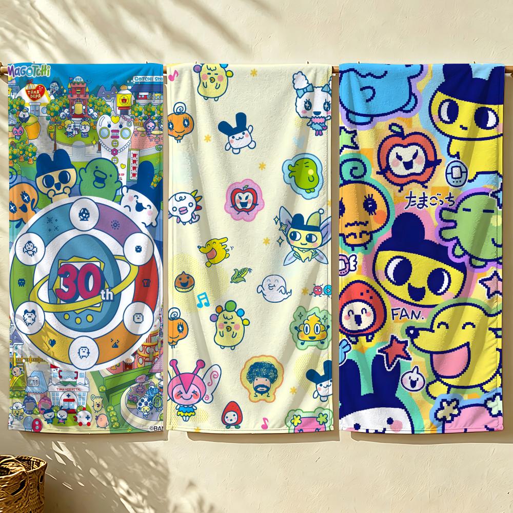 Toy T-Tamagotchi Towel beach towel, quick drying absorbent bath towel for Swim,Gym,Camping,Outdoor