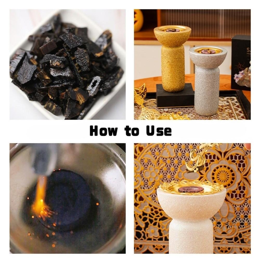 Luxury Incense Diffuser Hollow Out Aromatherapy Burner Yoga Glitter Base Incense Burner  Office