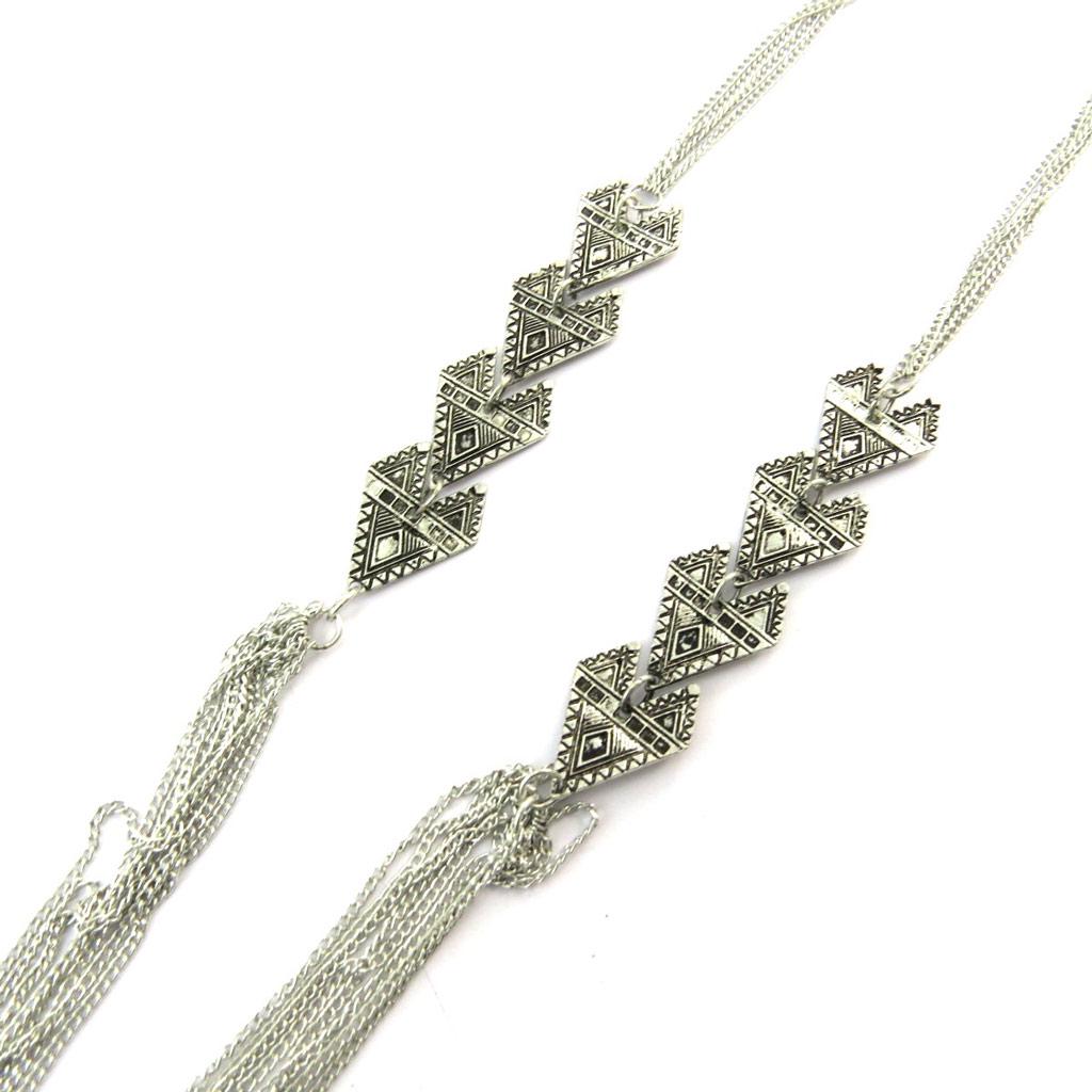 Les Trésors De Lily [N3493] - Silver 'Kilimanjaro' Necklace