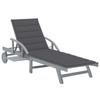 Day and Night - Day and Night Garden Lounger with Solid Acacia Wood Cushion