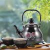 BESPORTBLE Vintage Enamel Tea Kettle, 1L Floral Enamel On Steel Stovetop Water Kettle Coffee Pot with Ceramic Cool Handle for Home Kitchen Decor New