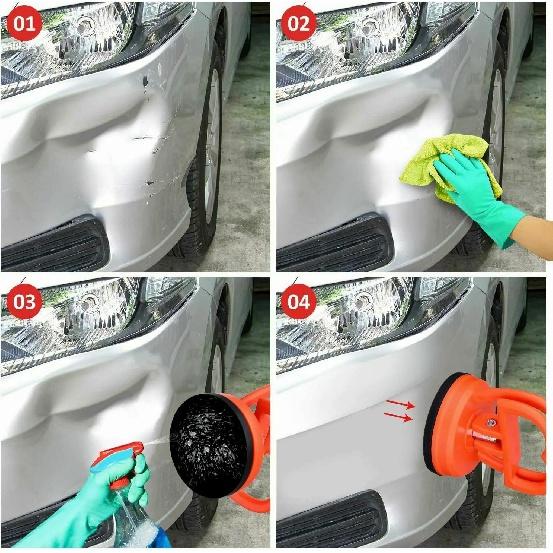 2st Mini bucklor bil buckla reparationsverktyg Universal avdragare Sugkopp Karosspanel för bucklor Inspektion Glas Metall Plast