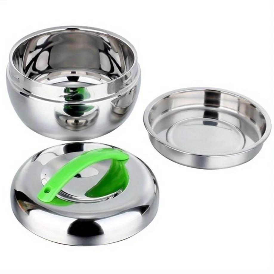 1 Pcs Apple Lunch Box With Circular Lid Office Worker Insulated Stainless Steel Lunch Box Student Partition Portable Lunch Box