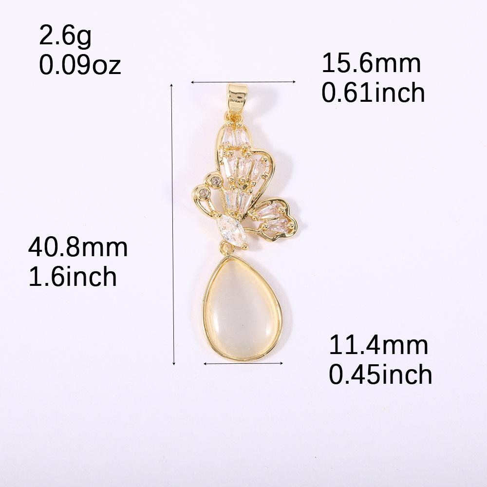 French Retro High-End Copper Gold Plated Necklace with Micro-Inlaid Zircon Pendant