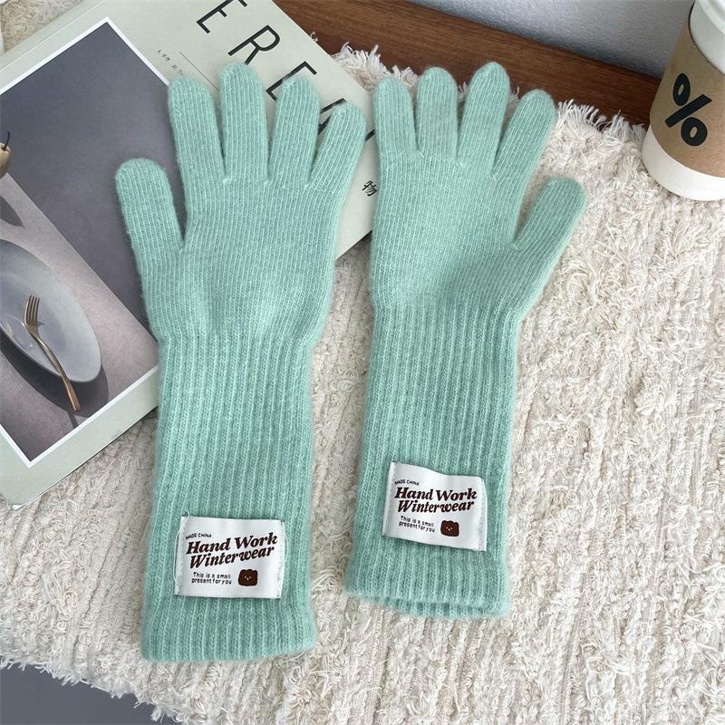 Gloves  Wool Knitted Touch Screen Cloth Thickened Winter Outdoor Warmth for Women Riding