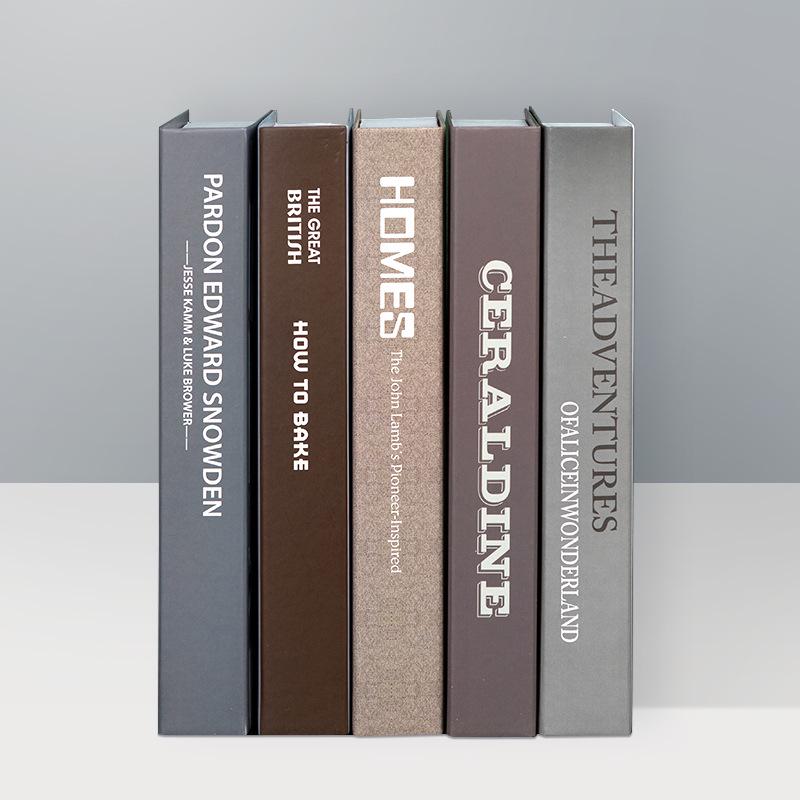 Minimalist Faux Book Decor for Living Room Display