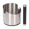 Stainless Steel Coffee Dump Bin Rubber Base Espresso Knock Box Stainless Steel Knock Box  Home Use