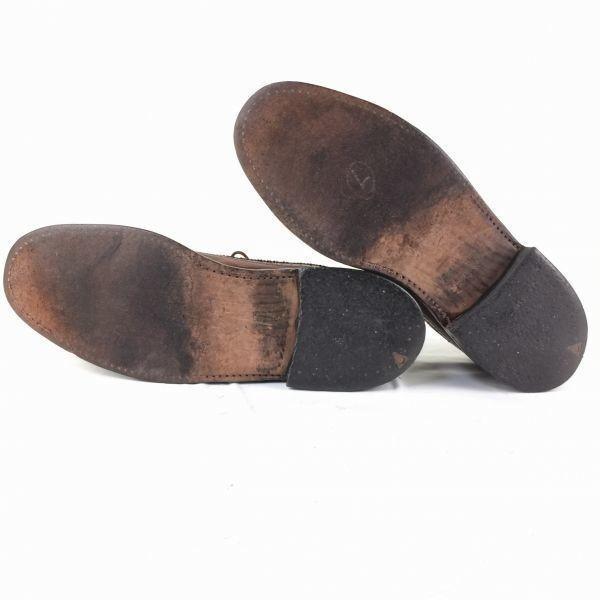 Pre-80s USA Vintage Long Wingtip American Brogue Shoes Brown size 9.5D 27.0-27.5 Men's(USED)