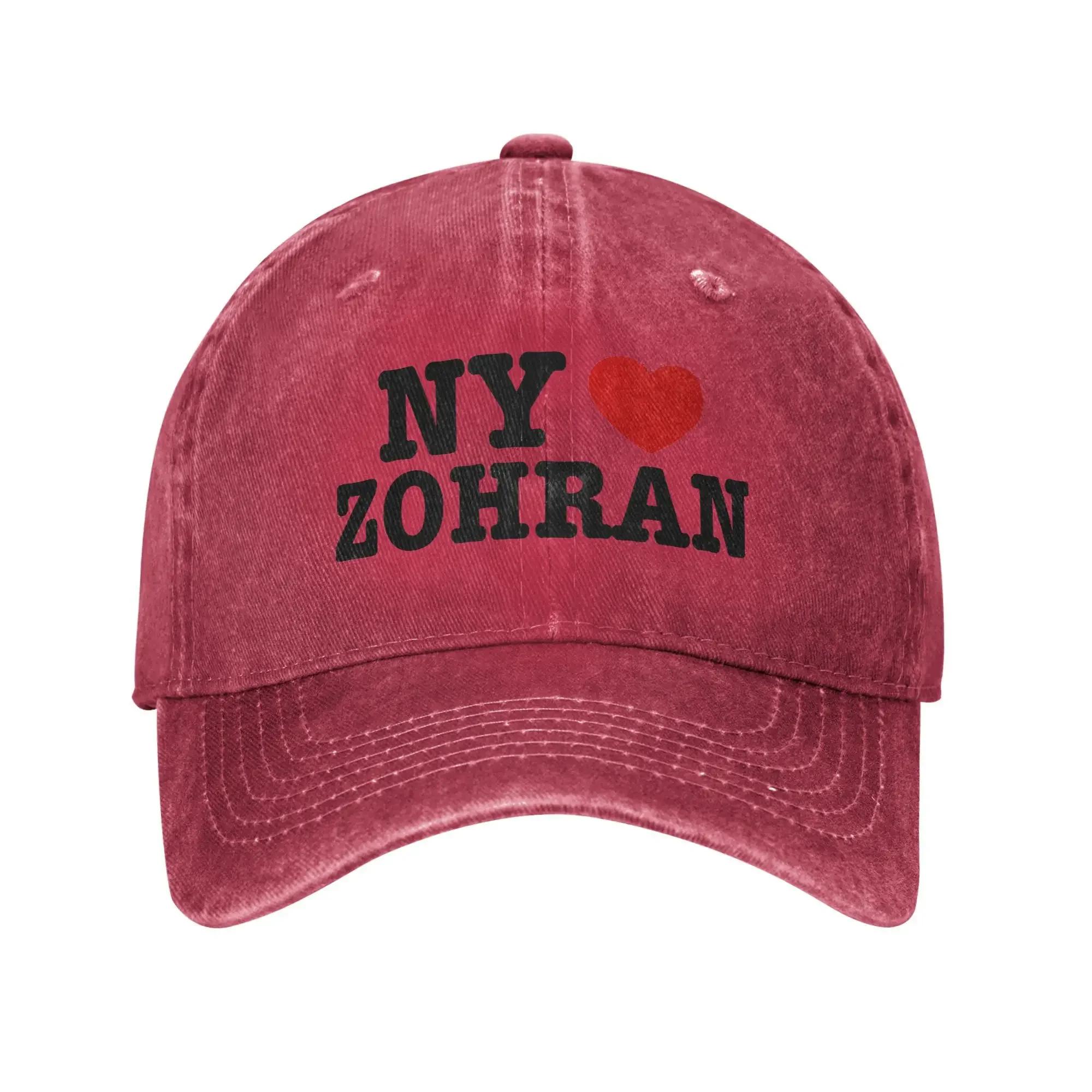 

Washed Baseball Cap NY Loves Zohran Mamdani Spring Trucker Hat For Couple Women Casual Outdoor Gym Sun Snapback Cap One Size