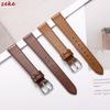 Wristband 10/12/14/16mm Watch Strap Universal Ultra-thin Leather Watchband Women Men Soft Silm Correas Bracelet with Steel Clasp