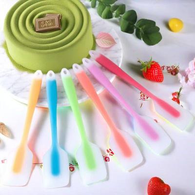 Silicone Semi-Transparent One-Piece Baking Spatula for Mixing and Cake Decorating
