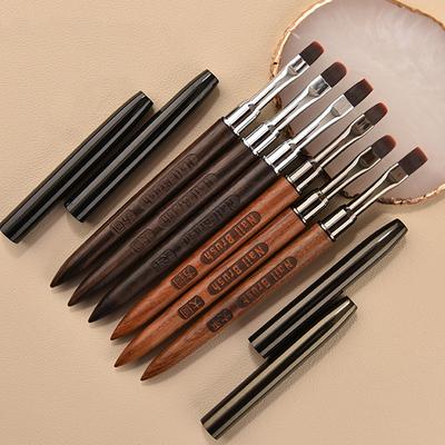 Nail Liner Pinsel Holzgriff Wiederverwendbar Rutschfest French Lines Blumenmalerei Pinsel DIY Feine Details Maniküre Werkzeuge