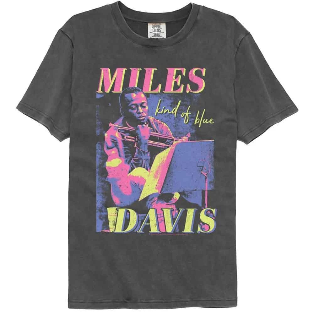 Miles Davis - Vibrant Tricolor - American Classics - Gray Solid Short Slee 100