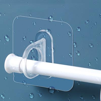 Simple Kitchen Hook Sticking To The Wall Perforation-free Bathroom Home Living Adhesive Hook Partition Bracket Multi-functional Shelf Support