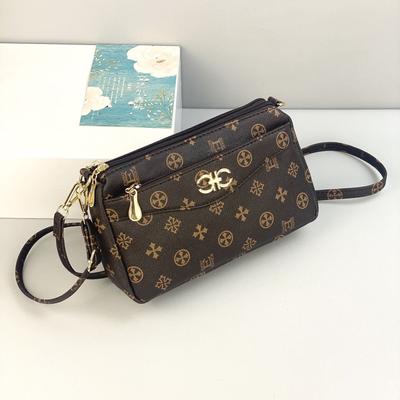 Classic Monogram Small Shoulder Bags For Women Excellent PU Leather Crossbody Bag Brand Design Handbag Ladies Clutch Bags