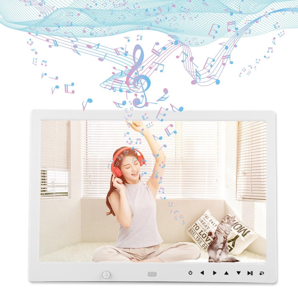 13   Portable 1080P HD Digital Photo Frame Clock Movie Player Album with Remote Controller