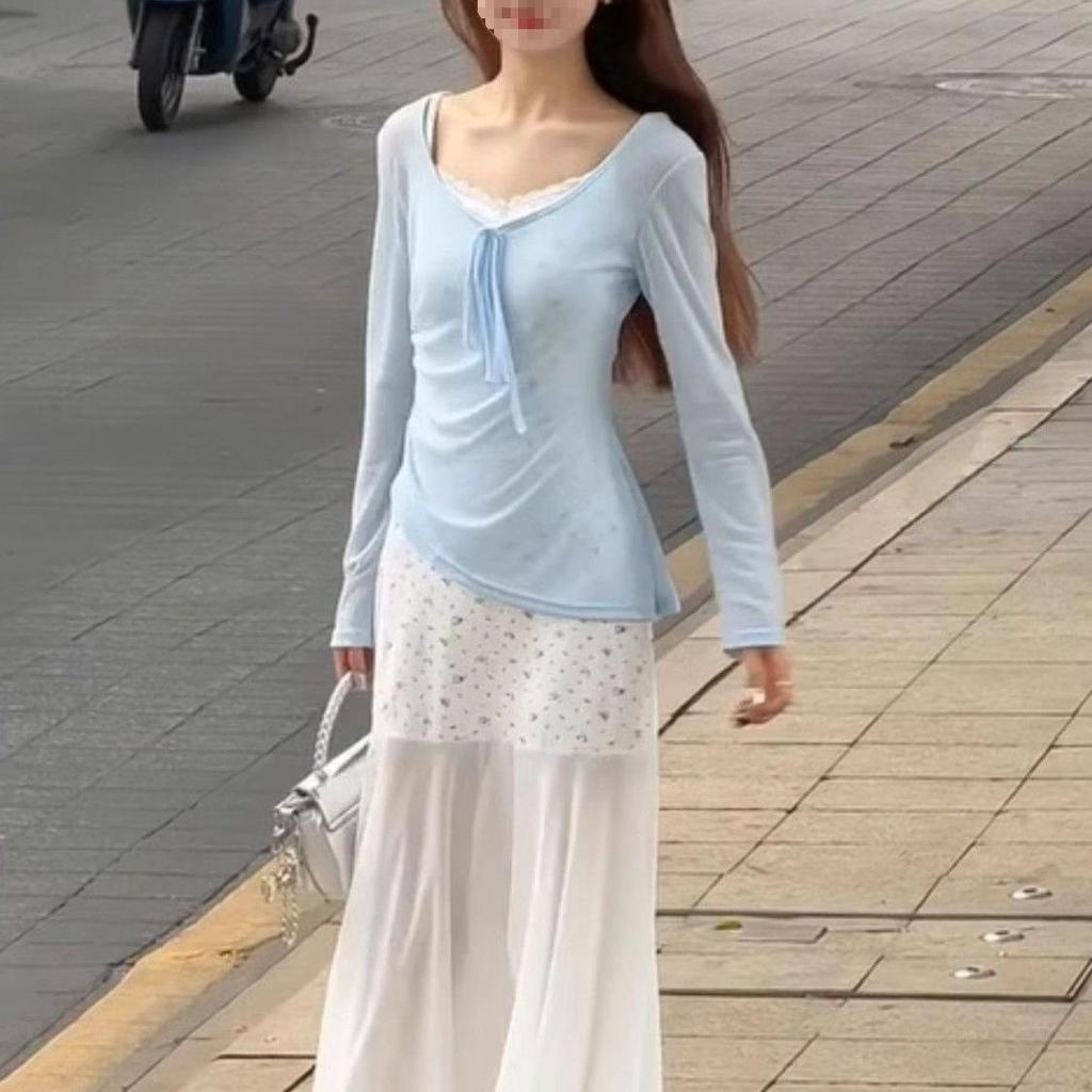 Französisches Schlankheits-Strickjacken- & Camisole-Kleider-Set - Petite Sonnenschutz, Langarm Sommerstil