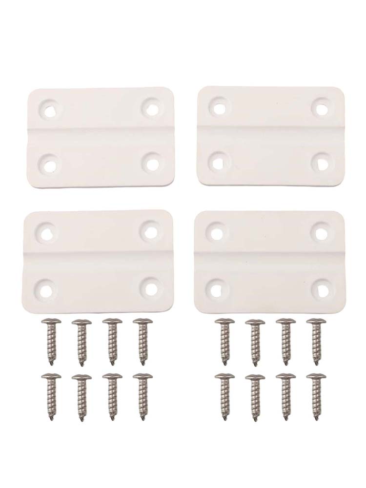 4pcs Replacement Hinges For Igloo Cooler Box White Plastic Hinges With Screws For Colemans Coolers Hinges Kit With Screws