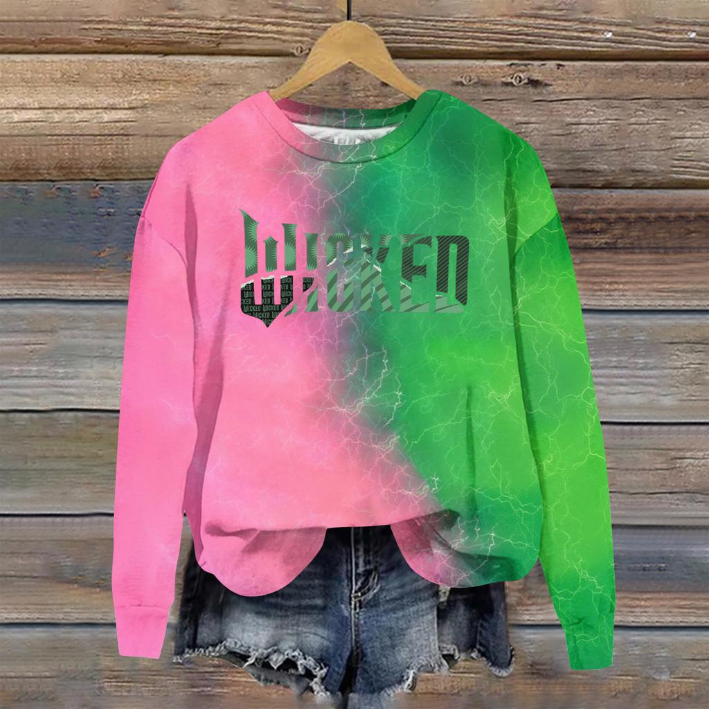 Women's Loose Comfortable Casual Fashionable Character Printing Round Neck Long Sleeved Sweatshirt