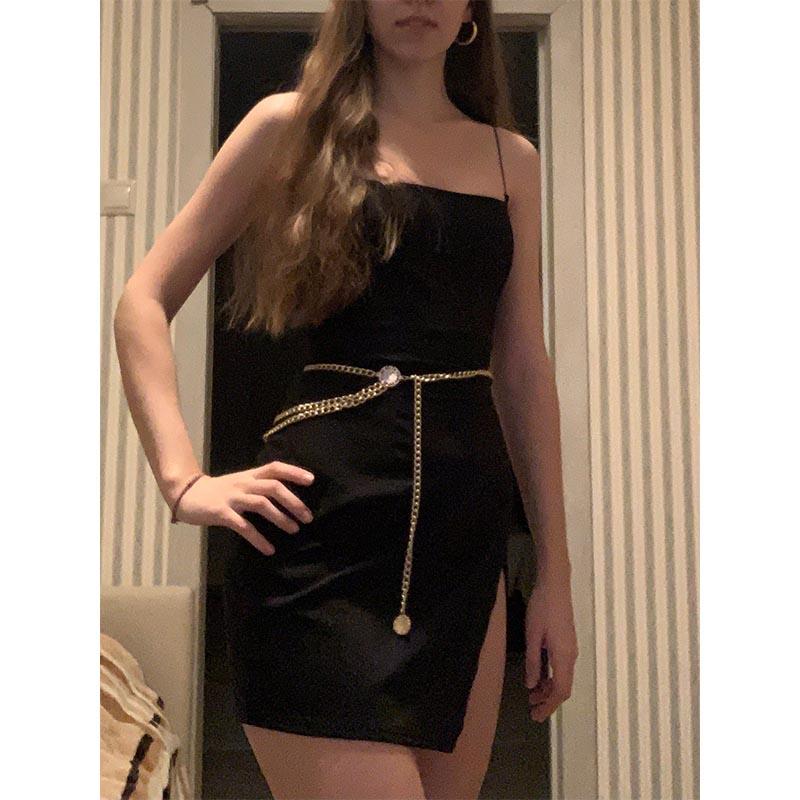 Jewelry Retro Sexy Hipster Feminine Body Chain Personalized Minimalist Yoga Aluminum Chain Hollowed Out Waist Chain