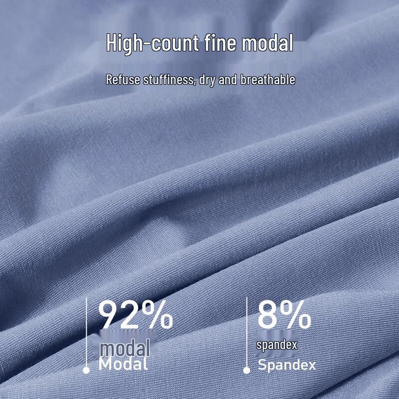 Langsha Men's Modal Seamless Antibacterial Boxer Briefs