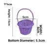 Beautiful Handmade Flower Storage Basket Hand-Woven Round Shape Wicker Flower Basket Shopping Storage Hamper Basket