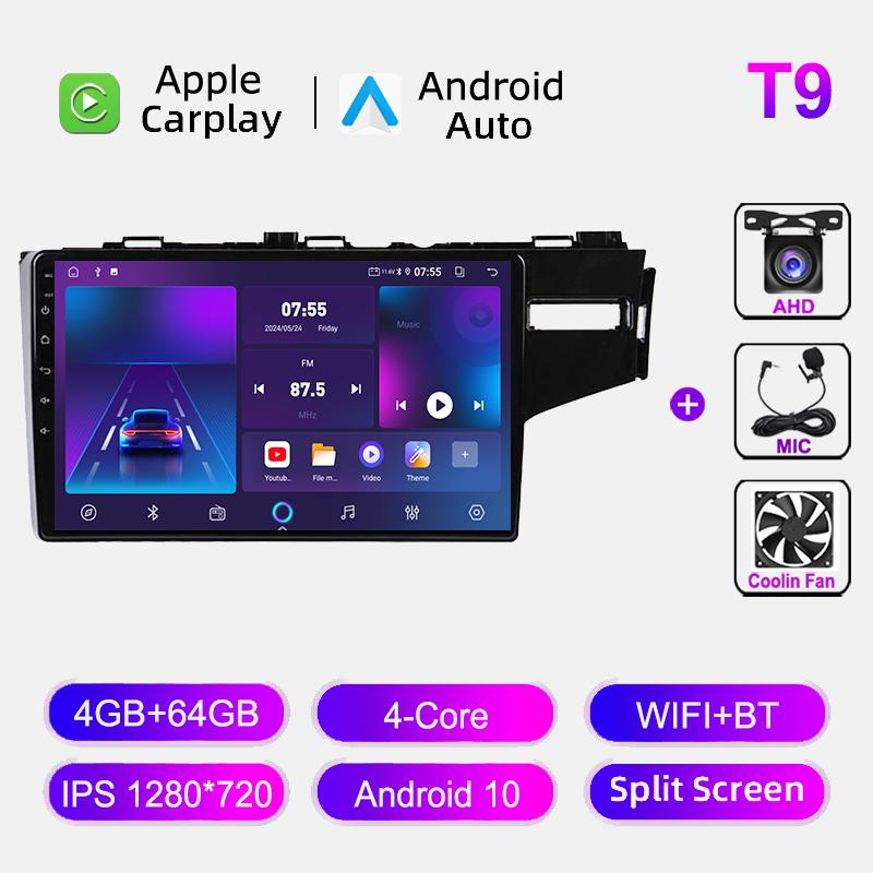 Car Radio Android For Honda Jazz 3 2015-2020 Fit 3 GP GK 2013-2020 Multimedia Video Player 4G WIFI Navigation GPS Carplay Stereo