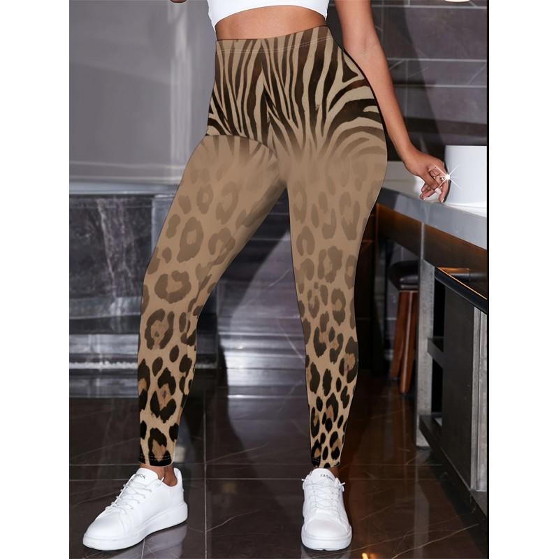 2026 Womens High-Waist Printed Yoga Leggings Casual Slim Fit Activewear Pants
