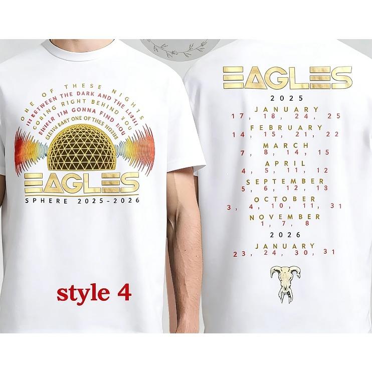 Summer Fashion Trendy Tee Eagles Sphere 2026 Tour Dates One of These Nights T-shirt with Print T-shirt for Men and Women Comfortable T-shirt
