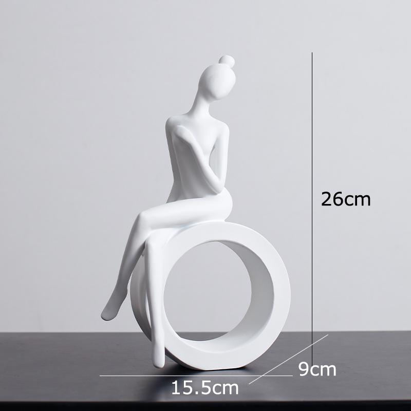 Minimalism Abstract Figures Statue Dancer Ornaments Desk Decoration Character Sculpture Modern Crafts Room Aesthetics Decor