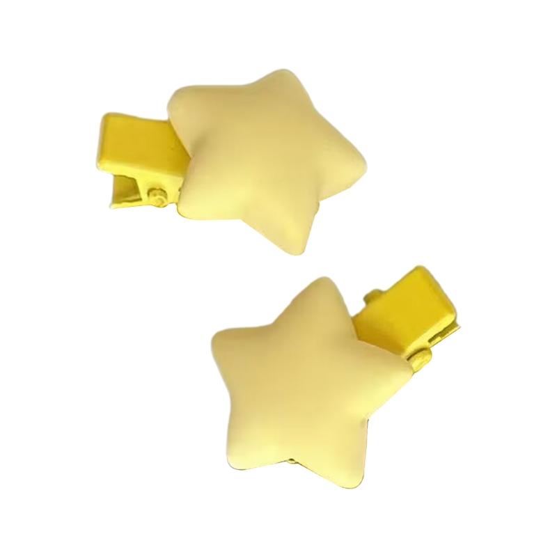 

Y2k 90-е Эстетика Желтый Цвет Звезда Заколка для Волос для Женщины Мини Утиный Клюв Зажим для Волос 1 жёлтый