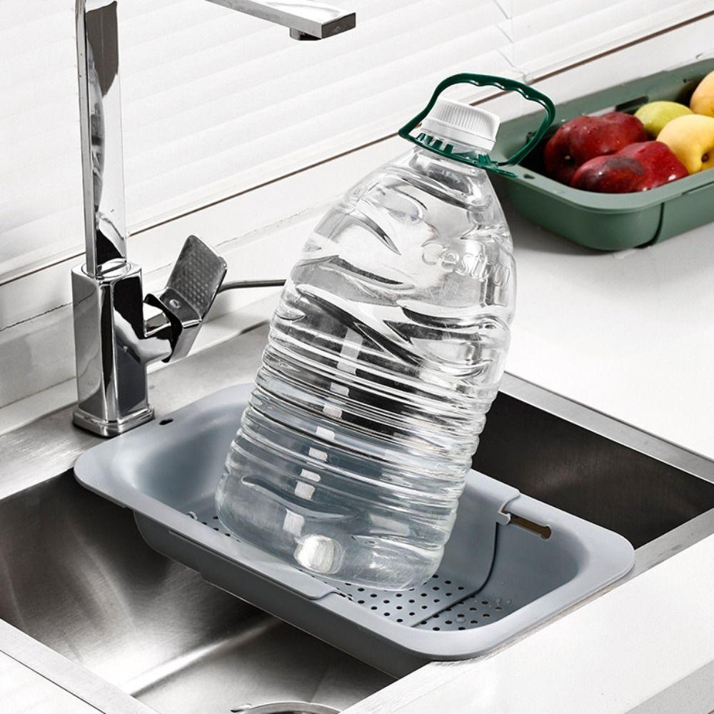 Multifunctional Drainage Basket Expandable Veggie Washer Sink Strainer Basket Washing Veggies
