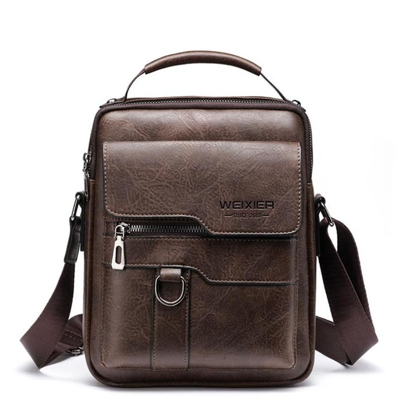 Brand Men Shoulder Bag For 9.7" Ipad Men PU Leather Flaps Men's Crossbody Bags Business Flap Male Solid Messenger Bag Travel Bag