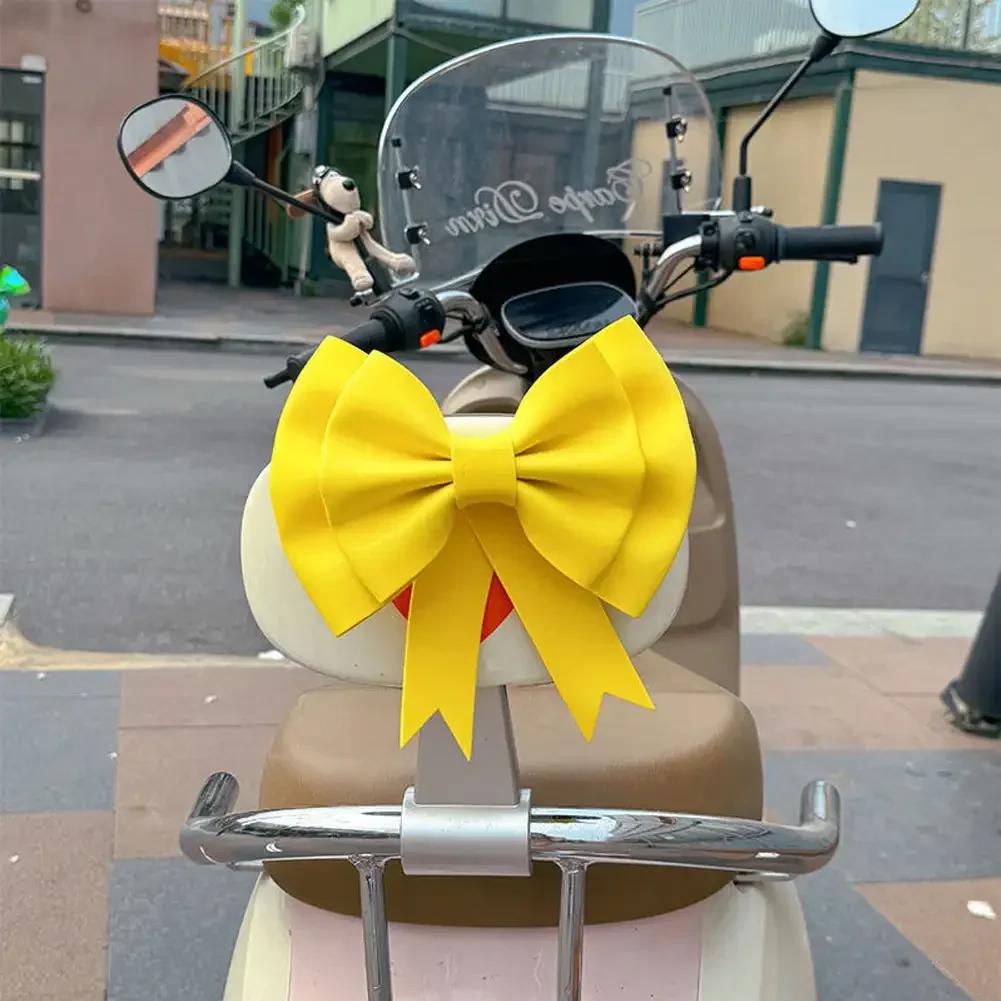 

Car Motorcycle Body Helmet Decoration Electric Bike Rear Mirror Ornament PE Bow For Motocross Full Face Off Road Helmet Sticker жёлтый