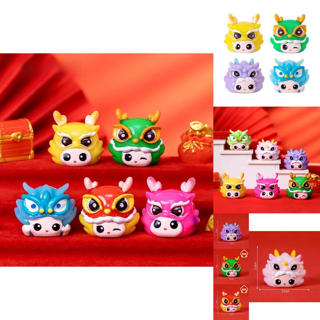 Charming Miniature Dragon Doll Resin Craft Ideal For Creative New Year Decorations