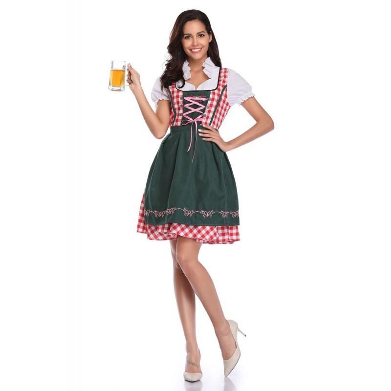 Stilvolles Bayerisches Trachtenkleid in Übergröße für Oktoberfest- und Halloween-Veranstaltungen