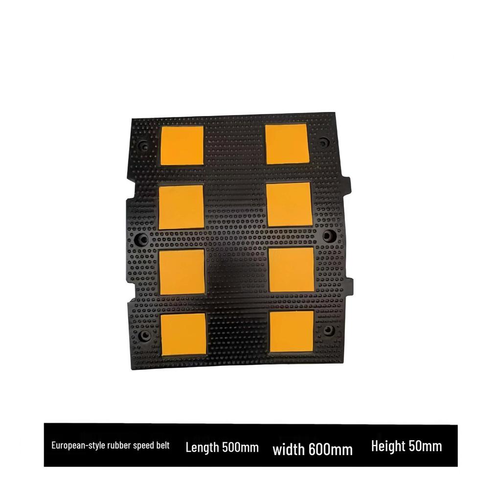 Rubber Speed Bump Curb Ramp Mat for Road, Parking, and Doorway Use