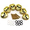 6Pcs Guitar Button Head Hat Handle Tuner Handle Metal Skull Shape Tuning Key Handle For Folk Electric And Acoustic Guitar